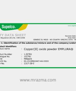 copper (ii) oxide safety data sheet